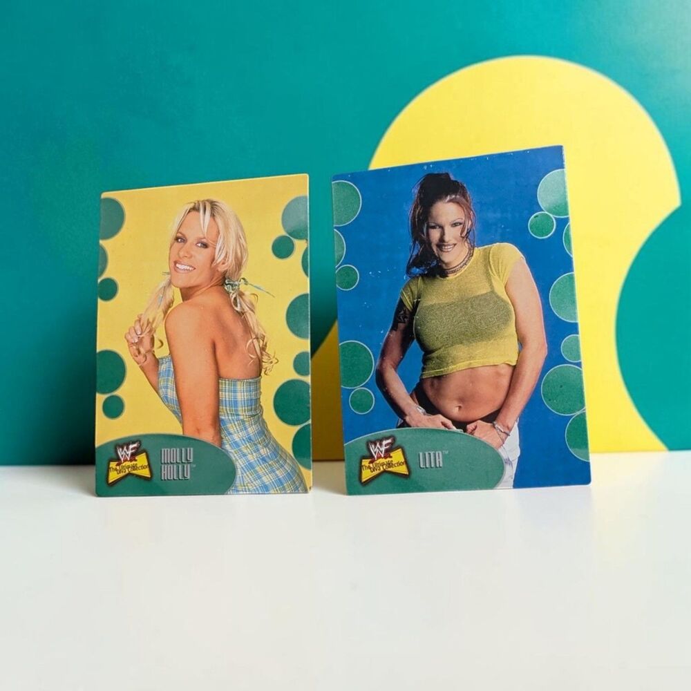 2001 WWF Fleer Ultimate Diva Collection Molly Holly #13 Lita #14 Wrestling Cards